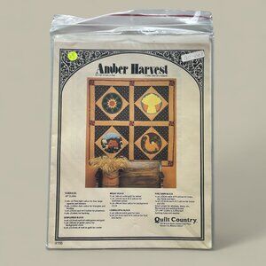 1982 Amber Harvest Wall Applique Quilt Pattern by Quilt Country FF NOS